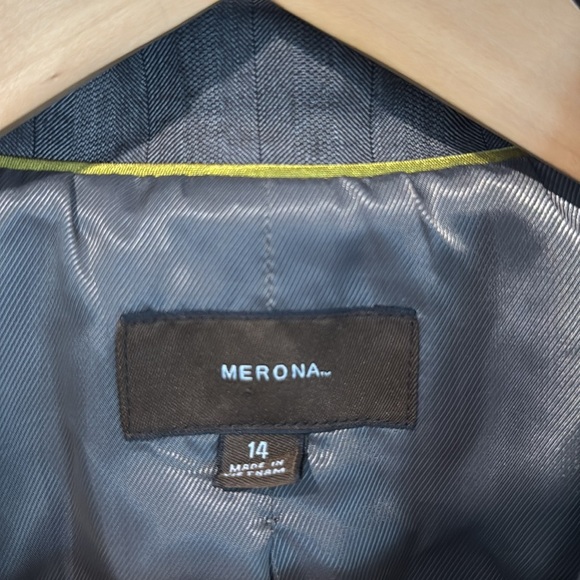 Merona Women's Brown 3-Button Blazer Size 14 - Picture 4 of 6